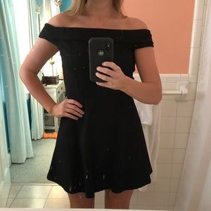 NWOT Lulu’s black strapless dress